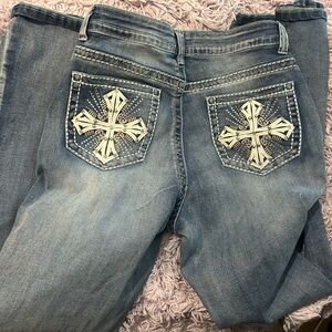 y2k bootcut jeans size 11 in womens, have been worn one time
